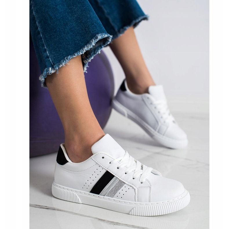 Marquiz Pantofi sport la modă alb 2