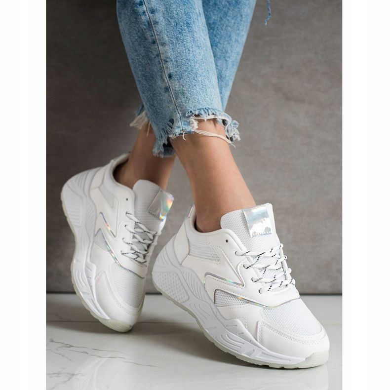 SHELOVET Adidași eleganți alb 2