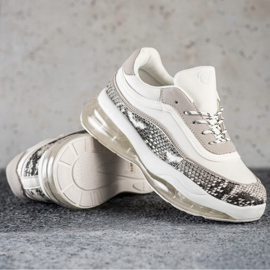 SHELOVET Adidași pe o platformă transparentă alb multicolor 1