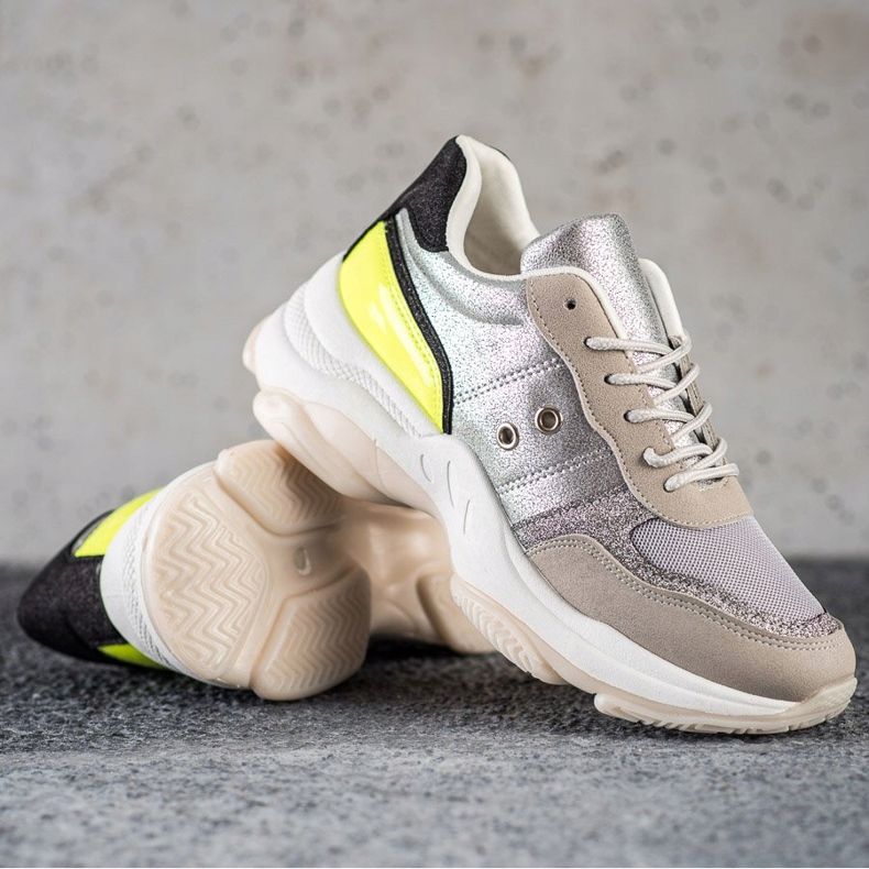 SHELOVET Adidași la modă confortabili argint multicolor 1