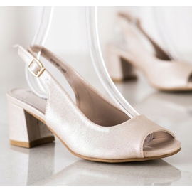 Goodin Sandale strălucitoare aurii bej de aur 1