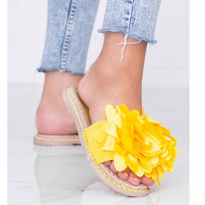 Flip-flops de damă galbeni 1