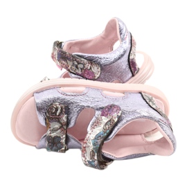 Sandale pe napi Mazurek 1314 Amethyst Pearl violet argint 3