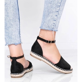 Sandale espadrile negre de la Chloe Star negru 1