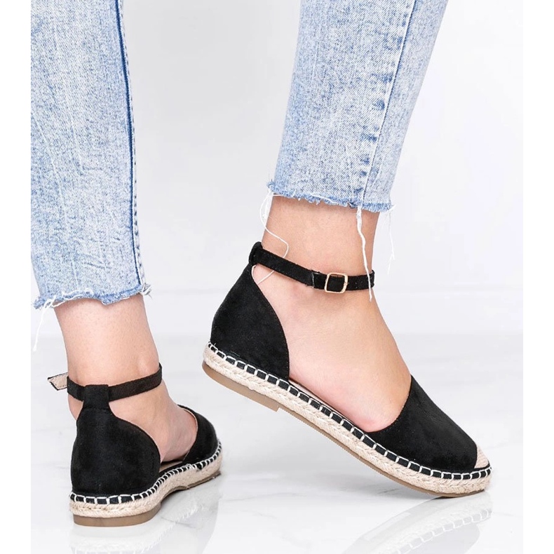 Sandale espadrile negre de la Chloe Star negru 1