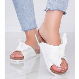 Sandale albe pe talpa de plută Martenn 1
