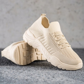 Sweet Shoes Adidași Casual Slip On bej 1