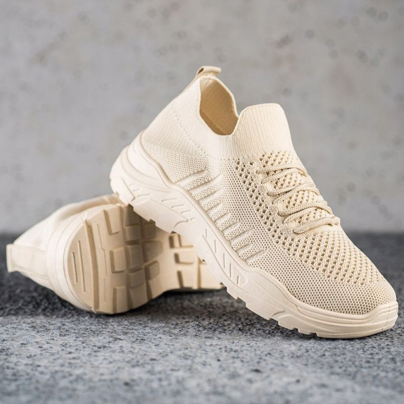 Sweet Shoes Adidași Casual Slip On bej 1