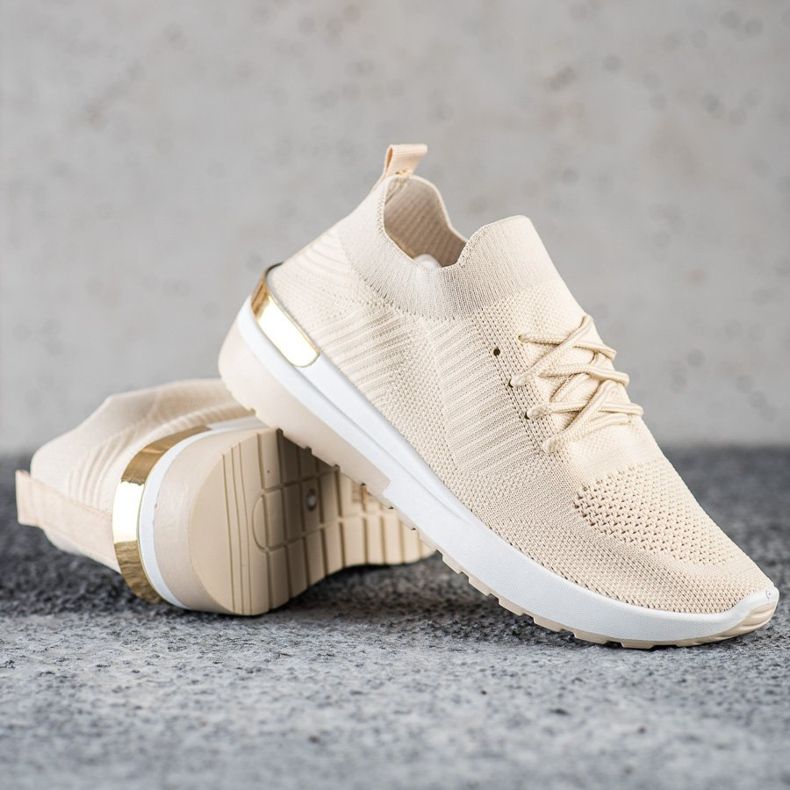 SHELOVET Adidași alunecați confortabili bej 1