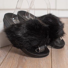 Evento Papuci Cu Blana negru 2