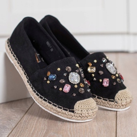Gogo Espadrile Cu Cristale negru 2