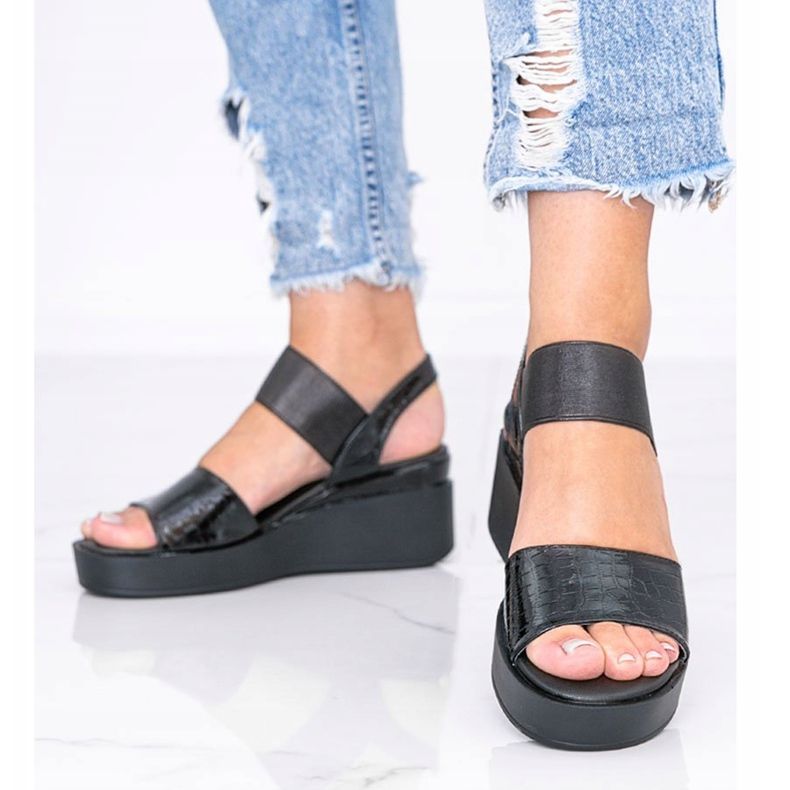 Sandale negre de la Tiffi negru 1