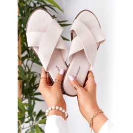 Papuci Velour Femei Edesa Bej maro 1