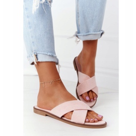 Papuci de damă Velour roz Edesa 2 Papuci de damă Velour roz Edesa 2