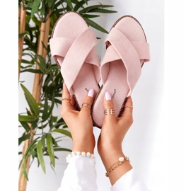 Papuci de damă Velour roz Edesa 1