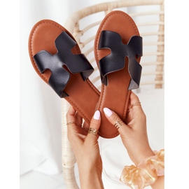 Pantofi pentru femei din piele neagră negru 2