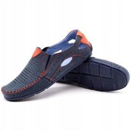 Olivier Pantofi bărbați mocasini 901 bleumarin cu roșu roşu albastru marin 3