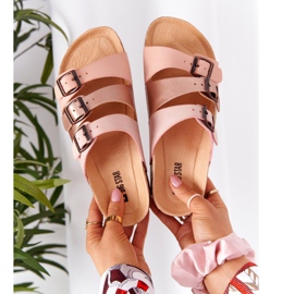 Papuci cu profil din piele Big Star HH274586 Roz-Cupru 1