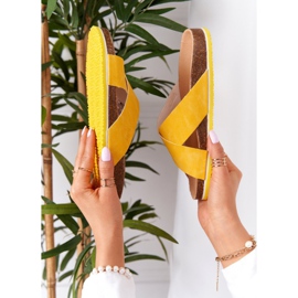 Papuci cu profil din piele Big Star HH274596 Galben 1