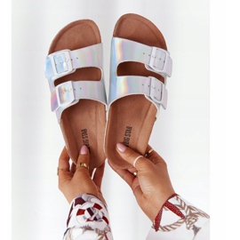 Papuci cu profil din piele Big Star HH274895 Argintiu 1