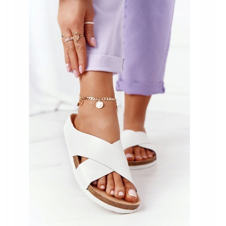 Papuci cu profil din piele Big Star HH274647 Alb 2