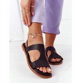 Sandale din piele cu manșetă Big Star HH274715 Negru 2