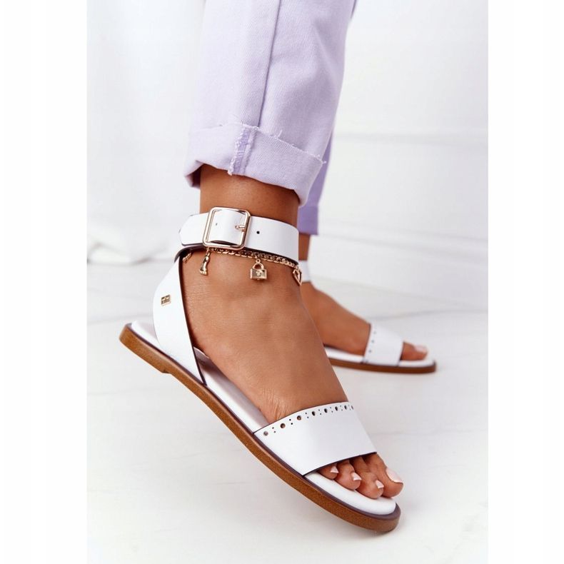 Sandale din piele Big Star HH274722 Alb 1