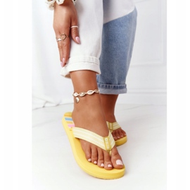 Flip-flops pentru femei Big Star HH274A055 Galben 2