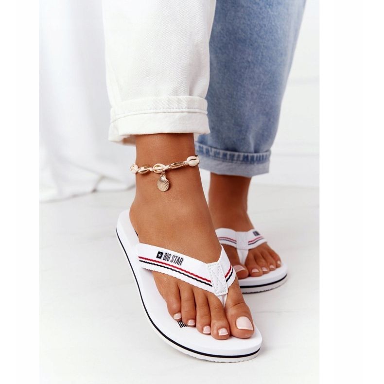 Flip-flops pentru femei Big Star HH274A062 Alb 2