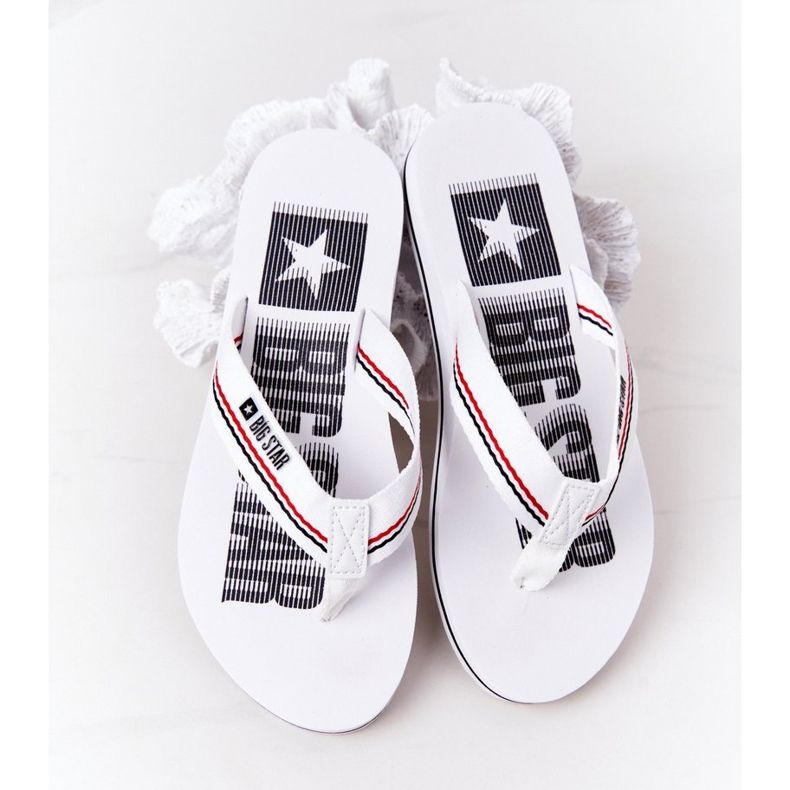 Flip-flops pentru femei Big Star HH274A062 Alb 1