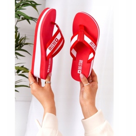 Flip-flops de dama pe pană Big Star HH274A095 Roșu roşu 1