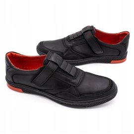 Polbut Pantofi casual din piele pentru bărbați 2102 negri negru 4
