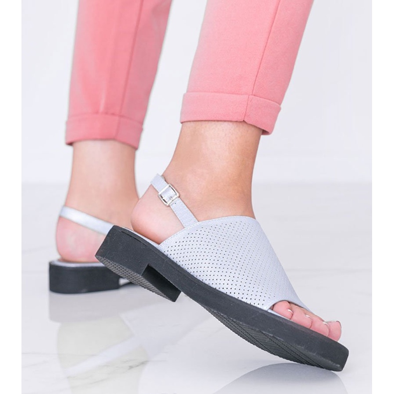 Sandale cu toc plat albastru de la Betsy 1