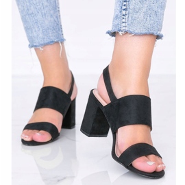 Sandale negre pe postarea Lil Sweetie negru 1