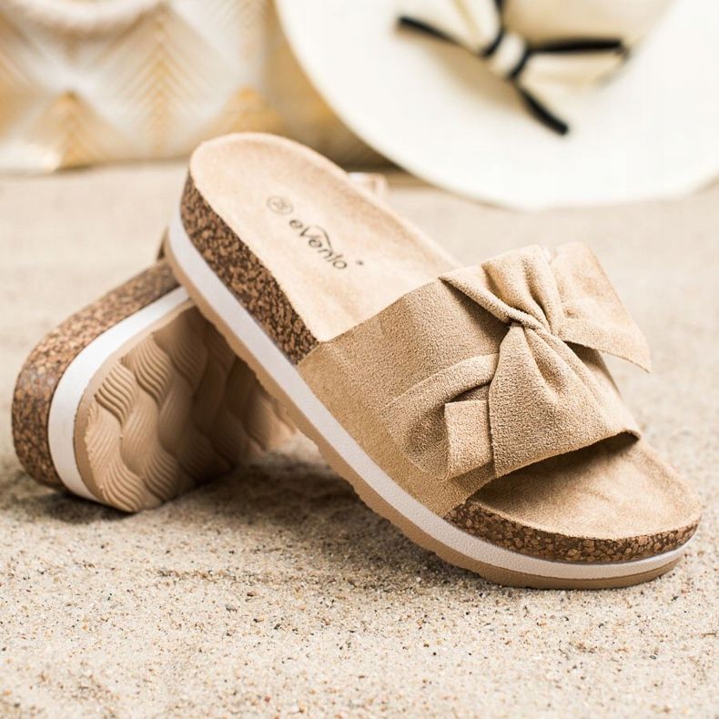 Evento Papuci ușori pe platformă bej 1