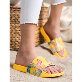 Bona Flip-flops la modă cu un flamingo galben 1