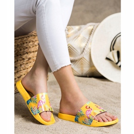 Bona Flip-flops la modă cu un flamingo galben 3