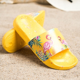 Bona Flip-flops la modă cu un flamingo galben 2
