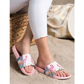Bona Flip-flops la modă cu un flamingo roz 1