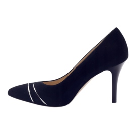 Pompe pentru stiletto pentru femei Anis 4474 negru argint 2