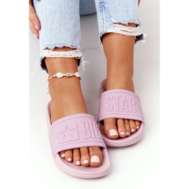 Papuci de damă Big Star HH274A041 Roz pudră 1