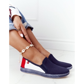 Espadrile pentru femei Big Star HH276008 Albastru-albastru roșu albastru marin 4
