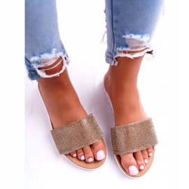 Pantofi cu paiete din aur Lu Boo pentru femei de aur 3