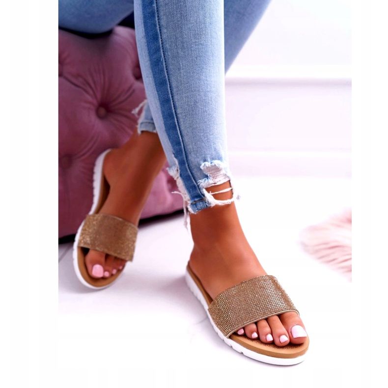 Pantofi cu paiete din aur Lu Boo pentru femei de aur 1