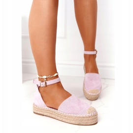 Espadrile pe platforma de paie Violet Bali 3