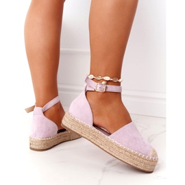 Espadrile pe platforma de paie Violet Bali 1