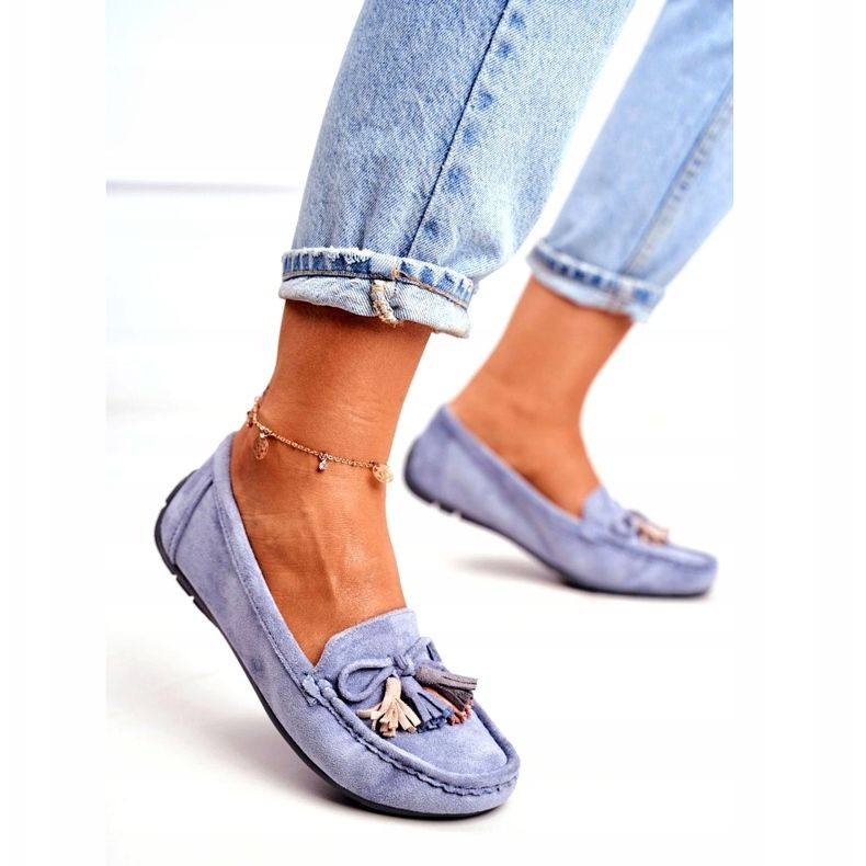 Evento Mocasini de damă Suede 20PB35-2003 Albastru Donna Mia 3