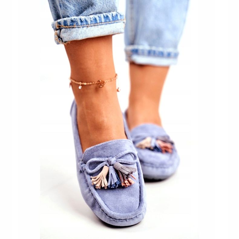 Evento Mocasini de damă Suede 20PB35-2003 Albastru Donna Mia 4