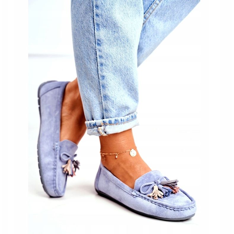 Evento Mocasini de damă Suede 20PB35-2003 Albastru Donna Mia 5