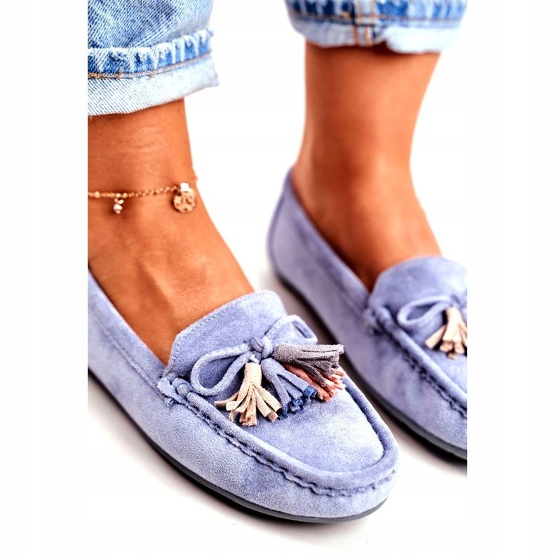 Evento Mocasini de damă Suede 20PB35-2003 Albastru Donna Mia 6